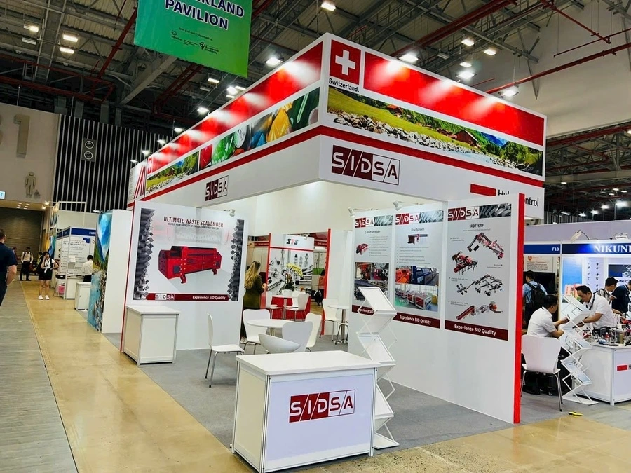 Thiết kế thi công gian hàng Switzerland tại triển lãm Vietwater 2023