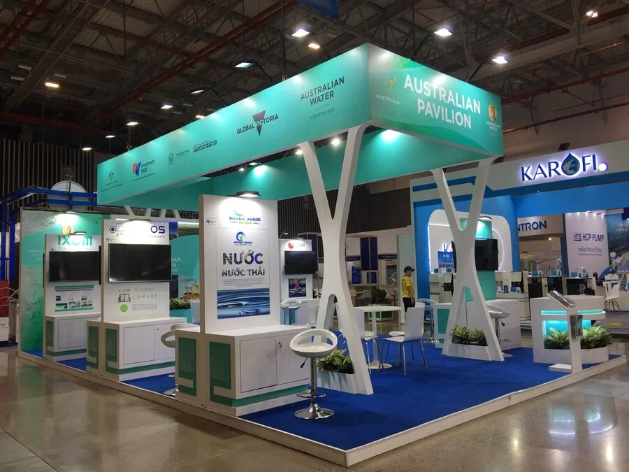 Thiết kế thi công gian hàng AWA ở triển lãm VietWater 2022