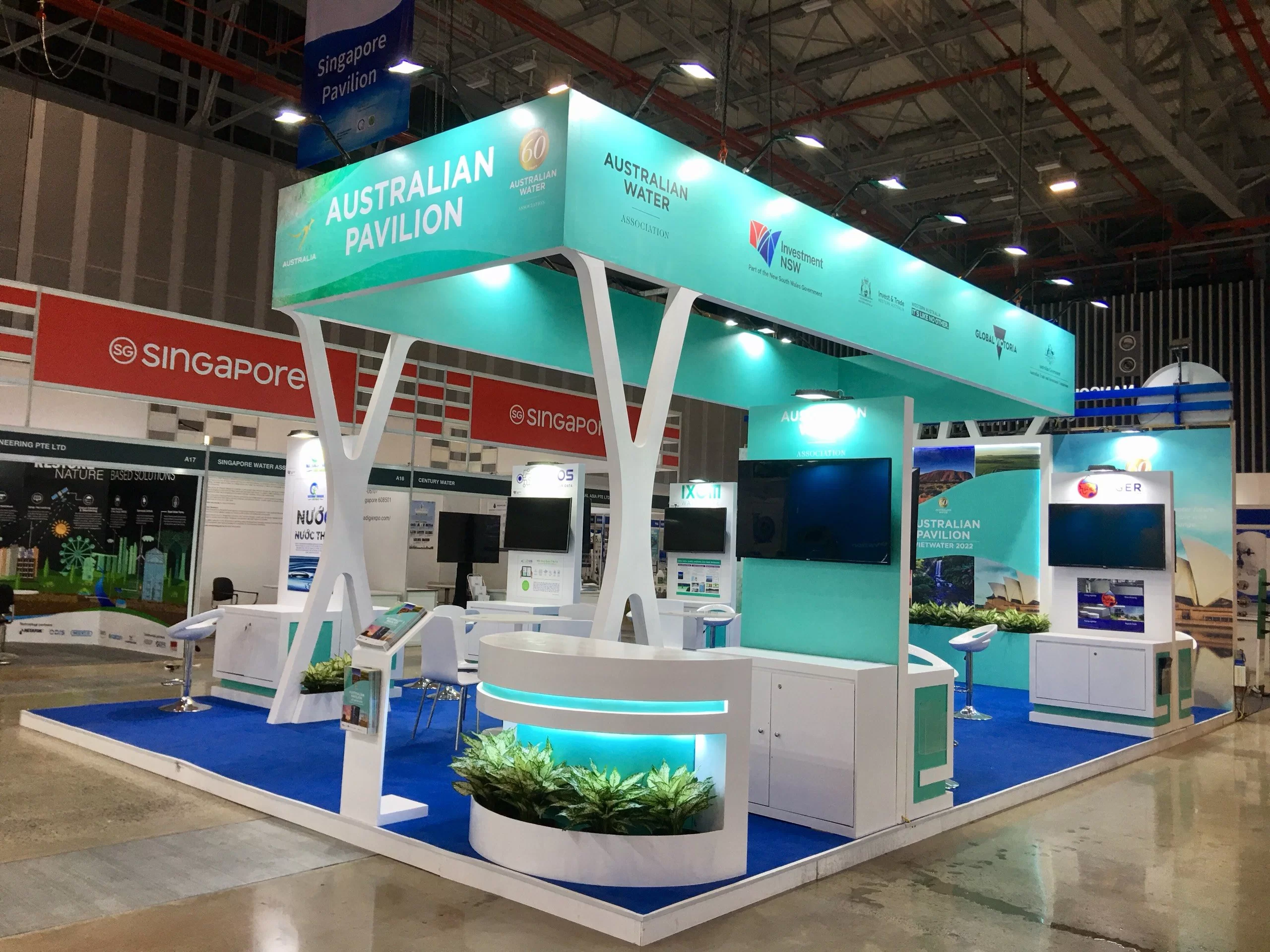Thiết kế thi công gian hàng AWA ở triển lãm VietWater 2022